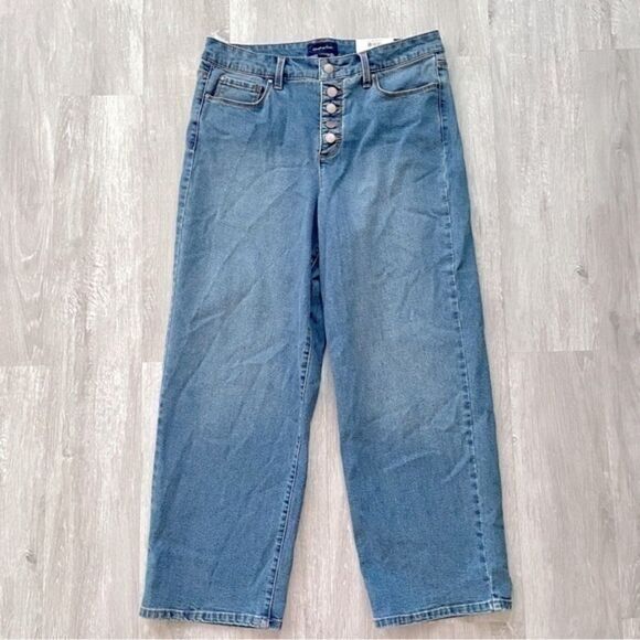 Button Fly Straight Leg Jeans 10 - Picture 1 of 4